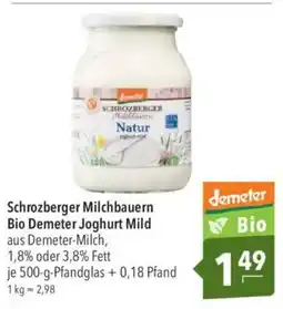 CITTI Markt Schrozberger Milchbauern Bio Demeter Joghurt Mild Angebot