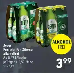 CITTI Markt Jever Fun oder Fun Zitrone alkoholfrei Angebot