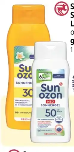 Rossmann Sunozon Sonnenmilch LSF 30 Angebot