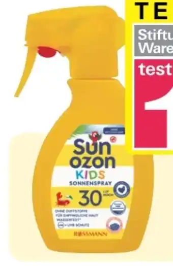 Rossmann Sunozon Sonnenspray Kids Anti-Sand LSF 30 Angebot