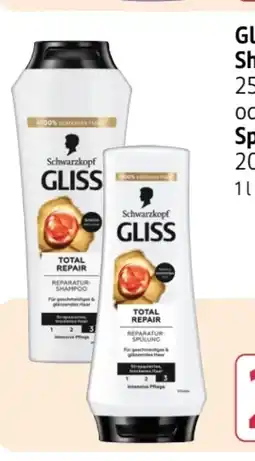 Rossmann Schwarzkopf Gliss Kur Total Repair Shampoo Angebot