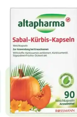 Rossmann Altapharma Sabal-Kürbis-Kapseln Angebot