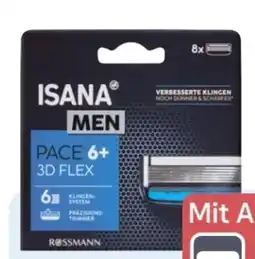 Rossmann Isana men Pace 6+ 3D Flex Rasierklingen Angebot