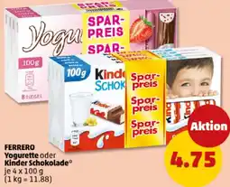 PENNY FERRERO Yogurette oder Kinder Schokolade Angebot