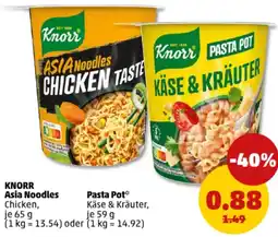 PENNY KNORR Asia Noodles oder Pasta Pot Angebot