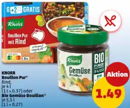 PENNY KNORR Bouillon Pur oder Bio Gemüse Bouillon Angebot