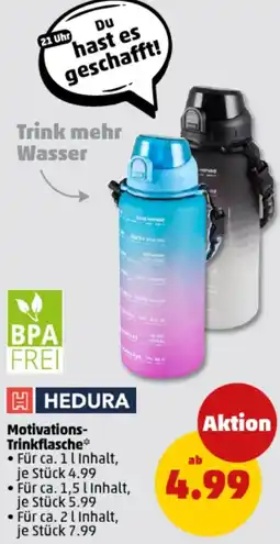 PENNY HEDURA Motivations Trinkflasche Angebot