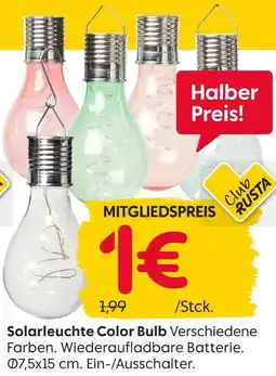 Rusta Solarleuchte color bulb Angebot