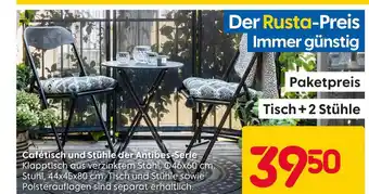 Rusta Antibes cafétisch und stühle Angebot