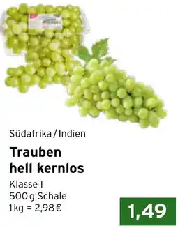 CAP Markt Südafrika/Indien Trauben hell kernlos Angebot