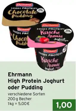 CAP Markt Ehrmann High Protein Joghurt oder Pudding Angebot