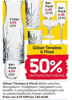 Rusta Gläser timeless & plissé Angebot