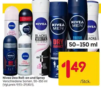 Rusta Nivea deo roll-on und spray Angebot