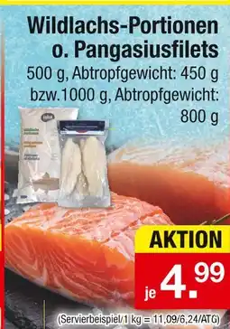 Zimmermann Iska wildlachs-portionen o. pangasiusfilets Angebot