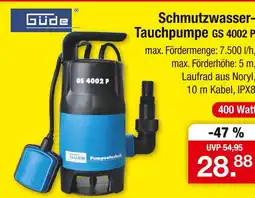 Zimmermann Güde schmutzwasser-tauchpumpe gs 4002 p Angebot