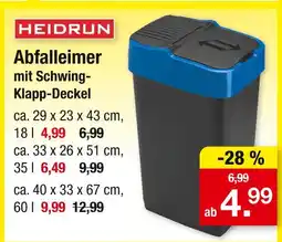 Zimmermann Heidrun abfalleimer mit schwing-klapp-deckel Angebot