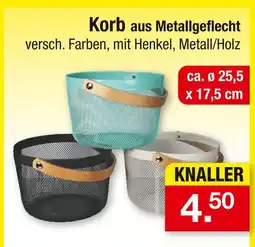 Zimmermann Korb aus metallgeflecht Angebot