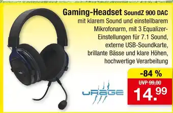 Zimmermann Urage gaming-headset soundz 900 dac Angebot