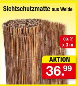 Zimmermann Sichtschutzmatte aus weide Angebot