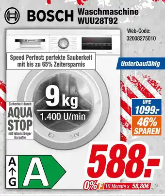 Expert Bosch waschmaschine wuu28t92 Angebot