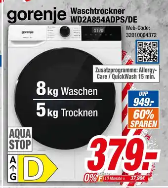 Expert Gorenje waschtrockner wd2a854adps/de Angebot