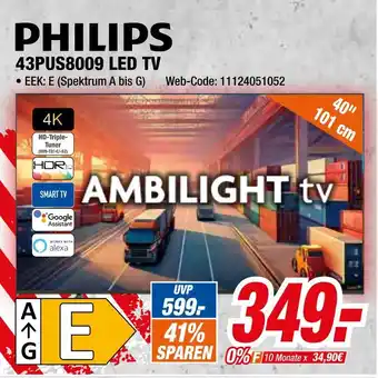 Expert Philips 43pus8009 led tv Angebot