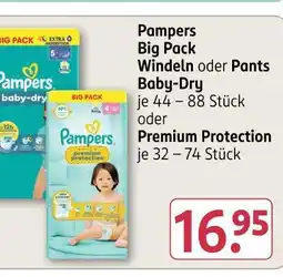 Rossmann Pampers big pack windeln oder pants baby-dry Angebot