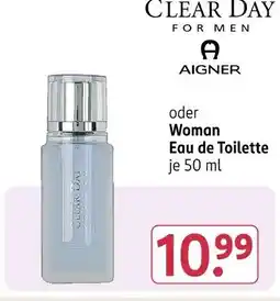 Rossmann Aigner clear day for men oder woman eau de toilette Angebot