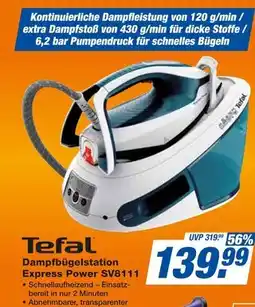 Expert Tefal dampfbügelstation express power sv8111 Angebot