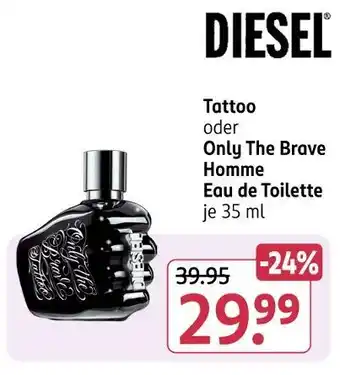 Rossmann Diesel tattoo oder only the brave homme eau de toilette Angebot