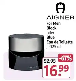 Rossmann Aigner for men black oder blue eau de toilette Angebot