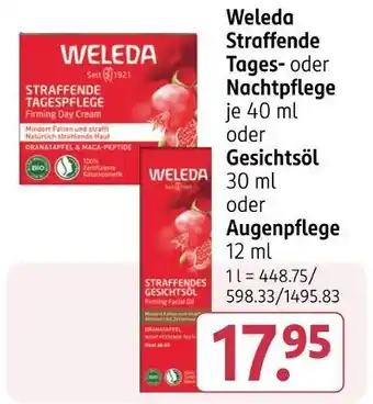 Rossmann Weleda straffende tages- oder nachtpflege Angebot