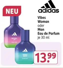 Rossmann Adidas vibes woman oder man eau de parfum Angebot