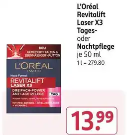 Rossmann L'oréal paris revitalift laser x3 tages- oder nachtpflege Angebot