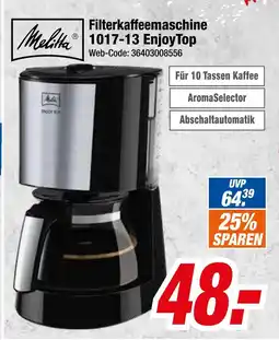 Expert Melitta filterkaffeemaschine 1017-13 enjoytop Angebot