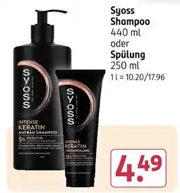 Rossmann Syoss shampoo Angebot