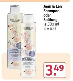 Rossmann Jean & len shampoo oder spülung Angebot