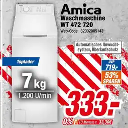 Expert Amica waschmaschine wt 472 720 Angebot