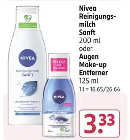 Rossmann Nivea reinigungsmilch sanft Angebot