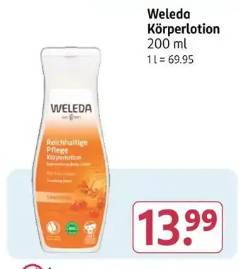 Rossmann Weleda reichhaltige pflege körperlotion Angebot