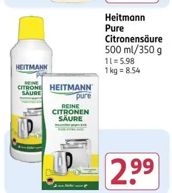 Rossmann Heitmann pure citronensäure Angebot