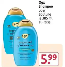 Rossmann Ogx shampoo oder spülung Angebot