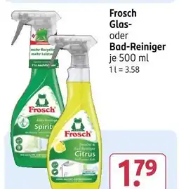 Rossmann Frosch glas-reiniger oder bad-reiniger Angebot