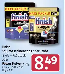 Rossmann Finish spülmaschinencaps oder -tabs Angebot