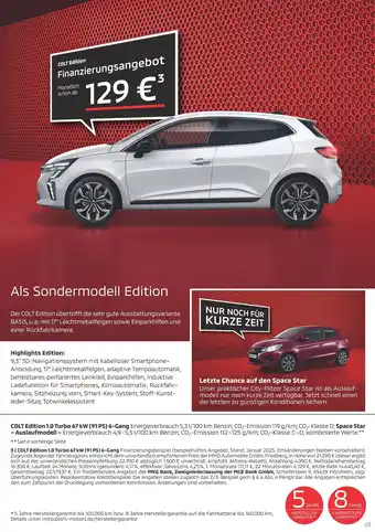 Mitsubishi Mitsubishi motors colt edition 1.0 turbo 67 kw (91 ps) 6-gang Angebot