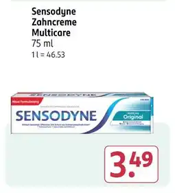 Rossmann Sensodyne zahncreme multicare Angebot