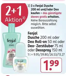 Rossmann Fenjal dusche Angebot