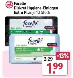 Rossmann Facelle diskret diskret hygiene-einlagen extra plus Angebot