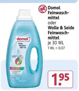 Rossmann Domol feinwaschmittel oder wolle & seide feinwaschmittel Angebot