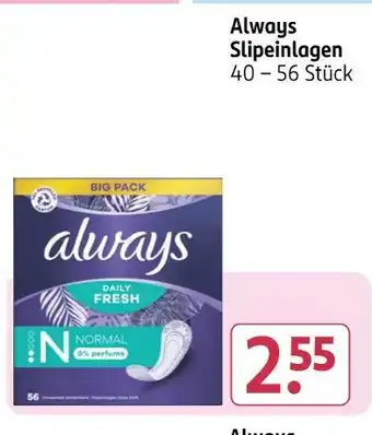 Rossmann Always slipeinlagen Angebot